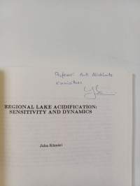 Regional Lake Acidification - Sensitivity and Dynamics (signeerattu, tekijän omiste)