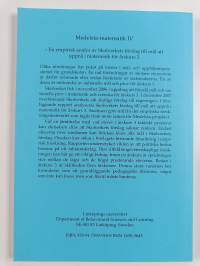 Medelsta-matematik, 4 - en empirisk analys av Skolverkets förslag till mål att uppnå i matematik för årskurs 3 (signeerattu, tekijän omiste)
