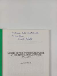 Models of Pine Stand Development - An Eco-physiological Systems Analysis (tekijän omiste)
