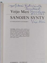 Sanojen synty : etymologinen sanakirja (signeerattu, tekijän omiste)