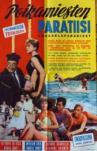 Poikamiesten paratiisi  - elokuvajuliste juliste ristiintaitettu kirjetoimitus