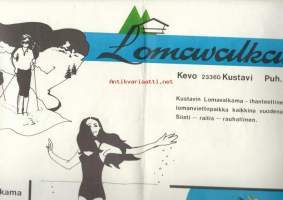 Lomavalkama Kevo  Kustavi - matkailuesite kartta  - taitettu A4 kokoon juliste