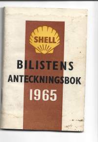 Bilistens anteckningsbok 1965 - kalenteri  päiväkirja