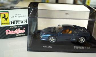 Detail Cars 1/43 Collection Platinum Series Art 292  Ferrari F355 1994 Coupe - pienoismalli käyttämätön alkuperäisessä pakkauksessa