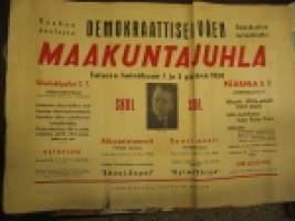 Demokraattisen väen maakuntajuhla Salo 1950 -juliste