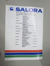 Salora Colour-TV 21L40, 24L40, 28L40 -käyttöohjekirja televisiolle / Bruksanvisning / Brugsanvisning