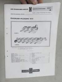 Överum - B 387 M / C 698 HL aurat käyttöohjekirja &amp; varaosaluettelo (2 erillistä kirjaa)