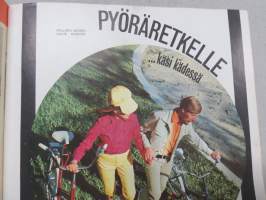Me Naiset 1967 nr 28, 12.7.1967, Jockey-tytöt Eeva Sukula &amp;Eva Sittnikow, Olli alho, Twiggy-look, Klaus Mäkelä, Taiteilijat Ulla Rantanen &amp; Esko Tirronen, ym.