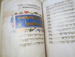 The Ashkenazi Haggadah -faksimile ja selitystekstit; Neuvostojuutalaisten Liiton puheenjohtajan (Morris Abram) omisteella Suomen hallitukselle ja kansalle, 26.5.1988