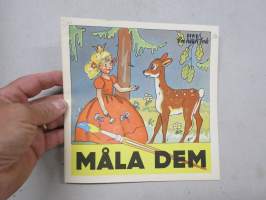 Måla dem - Alga-bok -Ab Finska Alga - Oy Suomen Alga -värityskirja, käyttämätön