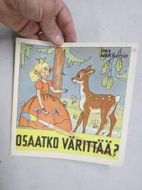 Osaatko värittää? - Alga-kirja - Ab Finska Alga - Oy Suomen Alga -värityskirja, käyttämätön