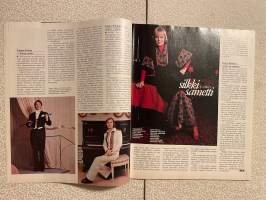 Me Naiset 1976 nro 3 ilmestynyt 15.1.1976, Salomon, Katri Helena, Anneli Sistonen, Jukka Kuoppamäki ja Tapani Kansa koreana kavalla, Judi  Garland osa II