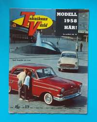 Teknikens Värld 17/1957 - Bilnyheter, test av bilar och mycket mera  (Aikakauslehdet, tekniikka, 50-luku, nostalgia, tidning, tidskrift.)