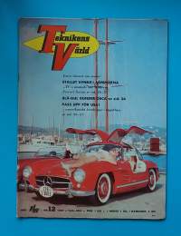 Teknikens Värld 12/1957 - Bilnyheter, test av bilar och mycket mera  (Aikakauslehdet, tekniikka, 50-luku, nostalgia, tidning, tidskrift.)