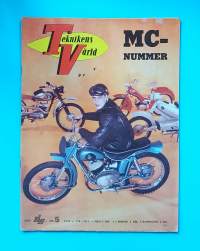 Teknikens Värld 5/1957 - Bilnyheter, test av bilar och mycket mera  (Aikakauslehdet, tekniikka, 50-luku, nostalgia, tidning, tidskrift.)