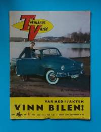 Teknikens Värld 1/1957 - Bilnyheter, test av bilar och mycket mera  (Aikakauslehdet, tekniikka, 50-luku, nostalgia, tidning, tidskrift.)