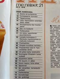 Me Naiset 1976 nro 21 ilmestynyt 20.5.1976, Tamminiemi, Andreas Alariesto, kuningatar Elisabetin luona kylässä