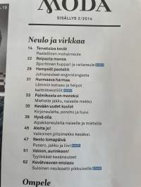 Moda 2014 nr 2, sisältää kaava-arkin