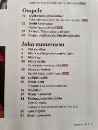 Moda 2014 nr 9, tyylikkäänä juhlakauteen, sisältää kaava-arkin
