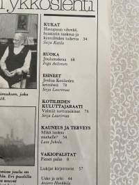 Kotiliesi 1983 nr 24 joulukuu / joulunumero, muotikuvissa Anne Pohtamo, Toini Sanila kolttatilan emäntä, kiehtova nukkemuseo Mon Plaisir