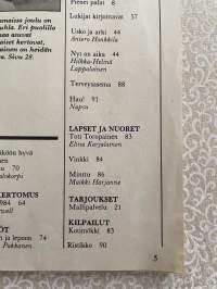 Kotiliesi 1983 nr 24 joulukuu / joulunumero, muotikuvissa Anne Pohtamo, Toini Sanila kolttatilan emäntä, kiehtova nukkemuseo Mon Plaisir