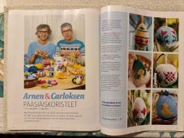 Suuri Käsityö 2012 nr 3, Paola Suhosen silkkimekko, Amy Butler mm. lattiatyyny, kaava-arkki