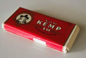 Van Kemp Cigarillos  - sikarilaatikko pahvia 10x5x1,5  cm /