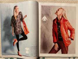 Moda 2013 nr 8, pipot ja huivit, nipsulaukku ja vyö, sisältää kaava-arkin
