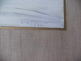 B-G Fohlin, öljyvärimaalaus 1970,  20x38 cm, kehysten kanssa 39x58 cm/ Fohlin, B-G (s.1921)
