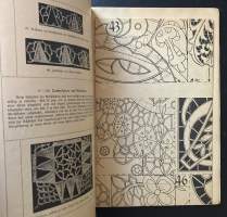 Beyers Handarbeitsbücher -käsityölehdet (2 kpl) 1920-luvulta ja kaava- ja malleja sisältävä julkaisu &quot;Riseljöötikandid&quot;