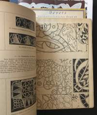 Beyers Handarbeitsbücher -käsityölehdet (2 kpl) 1920-luvulta ja kaava- ja malleja sisältävä julkaisu &quot;Riseljöötikandid&quot;