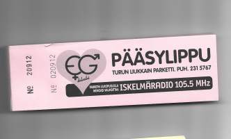 Pääsylippu EG Klubi (Elli ja Gunnar ) Turun liukkain parketti  - vajaa nippu