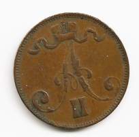 5 penniä  1872