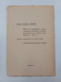 Itsemurha : Helsingin esitelmä 18.10.1925