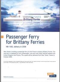 Passenger Ferry for Brittany Ferries 2008  laivaesite 2 sivua