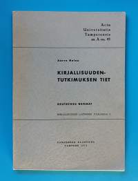 Kirjallisuudentutkimuksen tiet ser. A vol. 45.  (Kirja-ala)