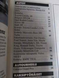 Tuulilasi 1987 nr 9 - koeajossa uusi Toyota Corolla 1.3 GL Sedan, Mitsubishi Colt, dieselpakettiautot
