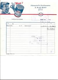 Esso Hämeentullin Huoltoasema J Saurio Turku 1956   firmalomake
