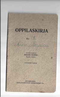 Oppilaskirja  Piikkiö Niemenkulma  kansakoulu  1923-25  todistus
