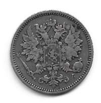 25 penniä  1891 hopeaa