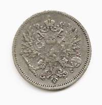 25 penniä  1907 hopeaa
