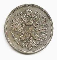 25 penniä  1909 hopeaa
