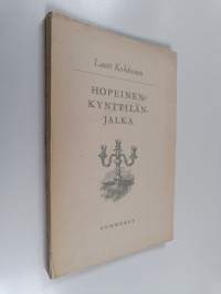 Hopeinen kynttilänjalka (signeerattu, tekijän omiste)