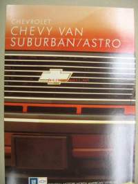 Chevrolet Chevy Van Suburban Astro -myyntiesite / sales brochure