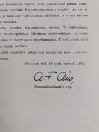 Mannerheim-ristin ritarit (signeerattu, numeroitu)