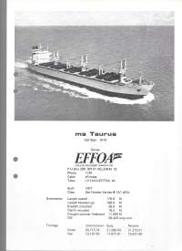 Ms Taurus  Effoa 1971  laivaesite 4 sivua