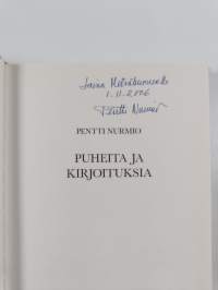 Puheita ja kirjoituksia (signeerattu, tekijän omiste)