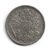 50  penniä  1911  hopeaa