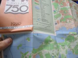 Turku 750  Åbo 1979 osoitekartta / adresskarta + Hakemisto / register 1979 (kartta)
