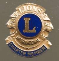 Lions Charter Member  - ruuvimerkki  rintamerkki